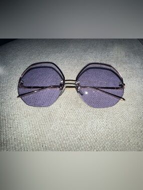 NYS Collection Purple Rimless Hexagon Sunglasses - Women